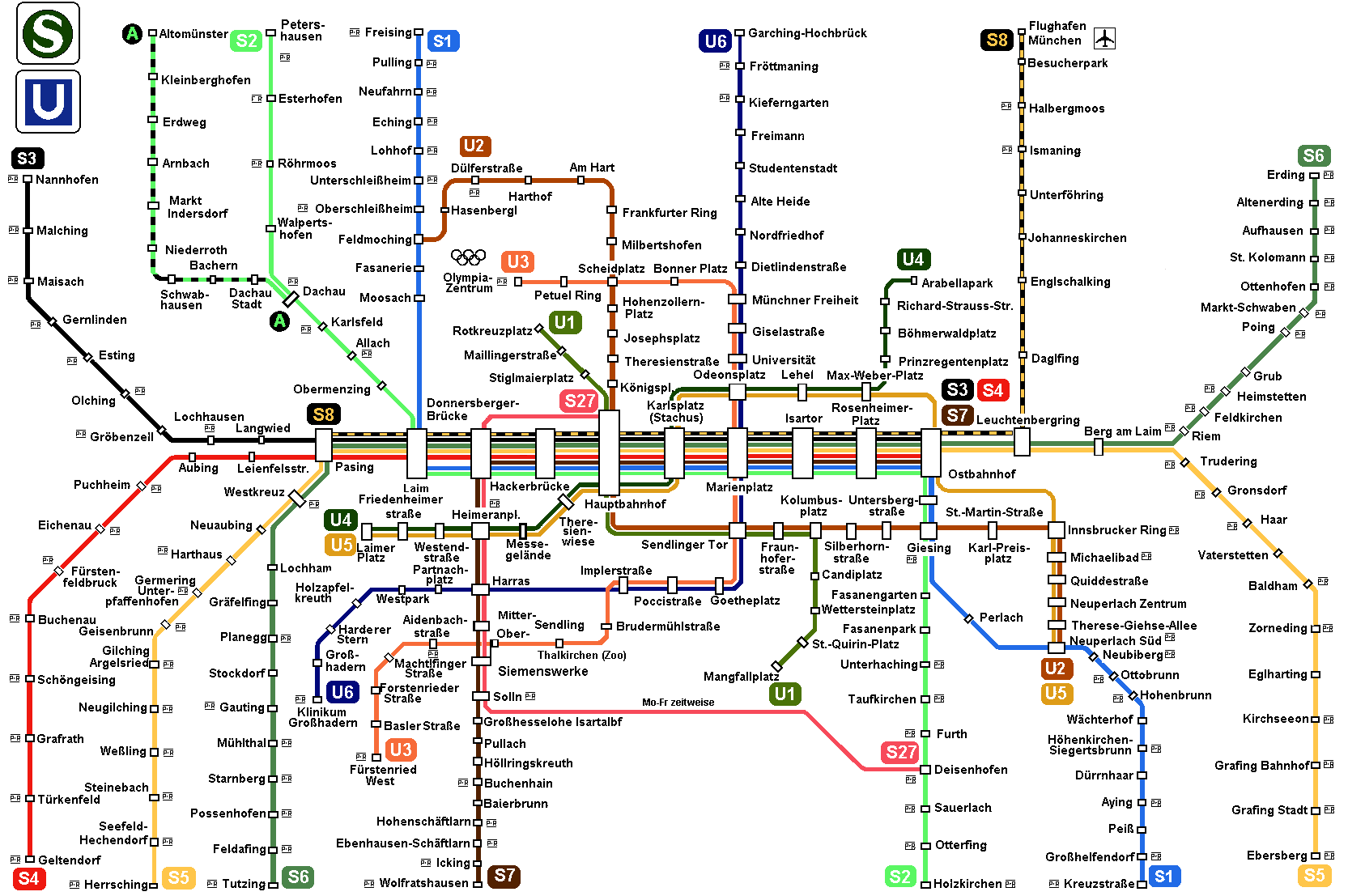 Munich S U Bahn Map 