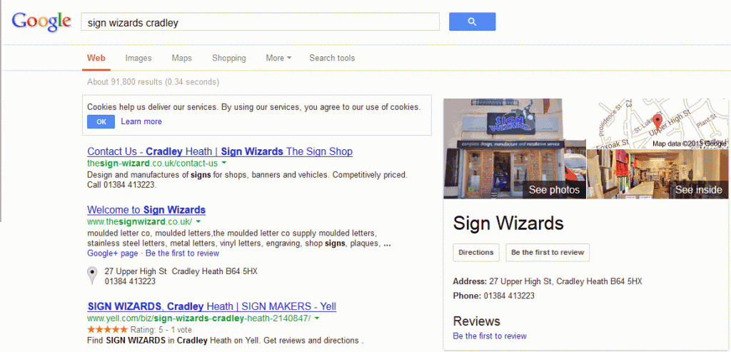 Sign Wizards Google Business Photos