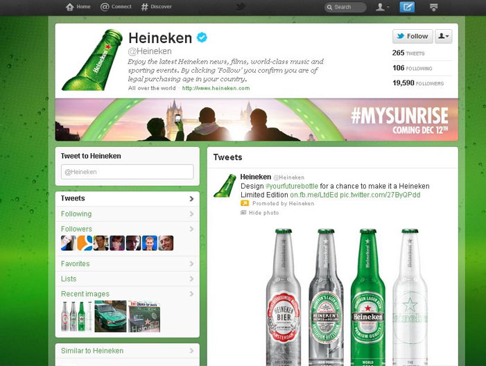 Twitter Heineken Brand