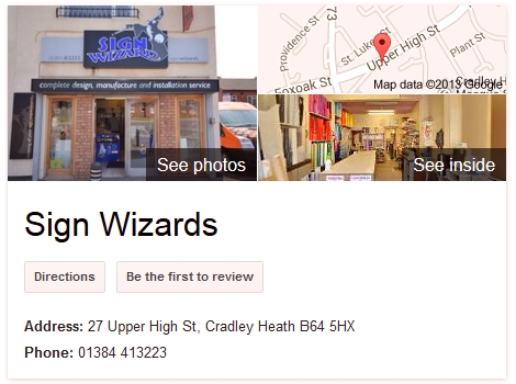 Sign Wizards Google Business Photos
