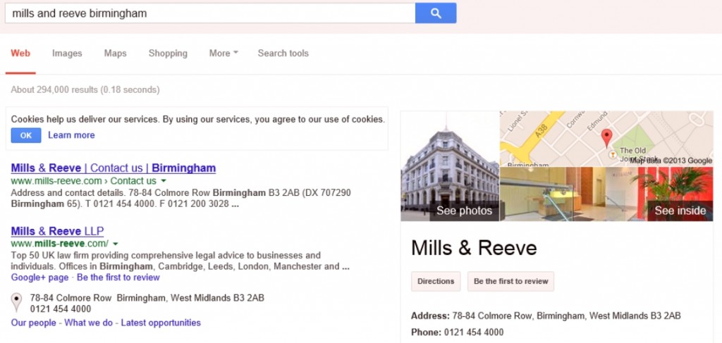 Mills and Reeve Birmingham Google Business Photos
