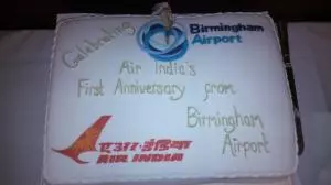 Air India's First Anniversary flying from Birmingham Airport