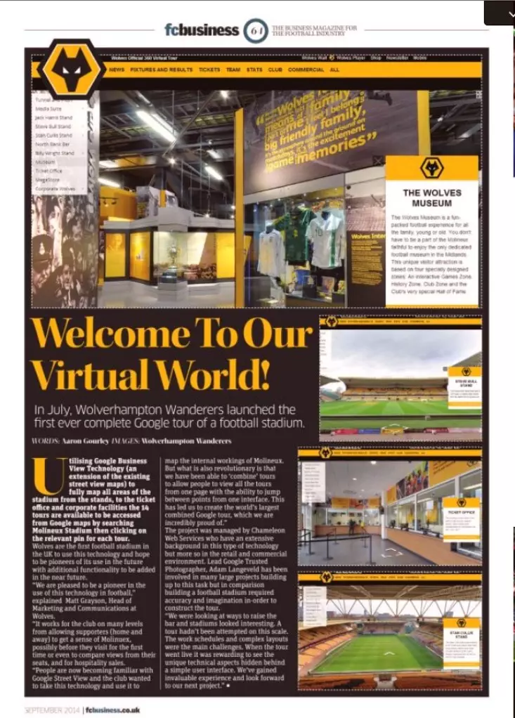 FC Business Football Stadium Virtual Tour Article