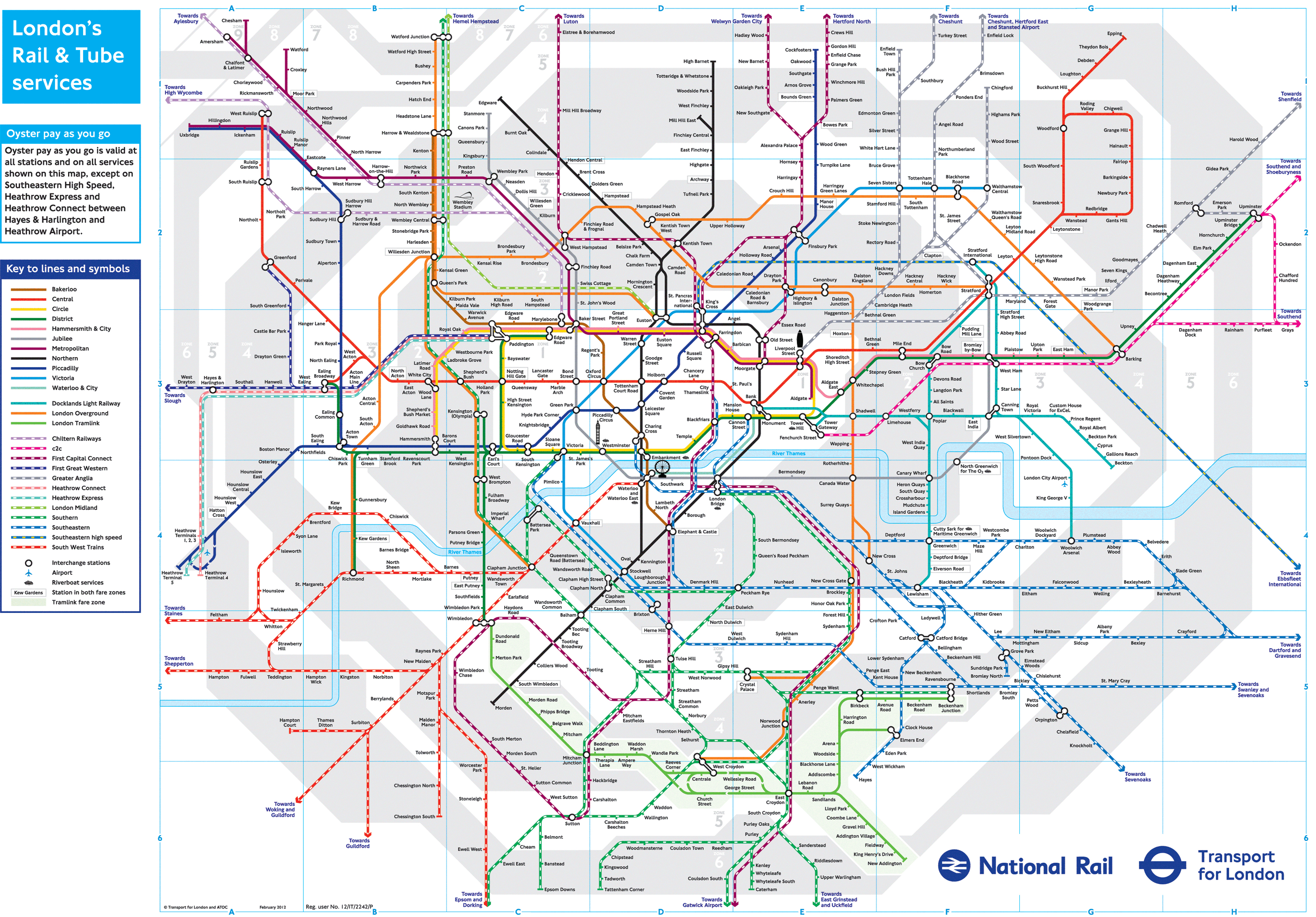 London Underground Map Zones