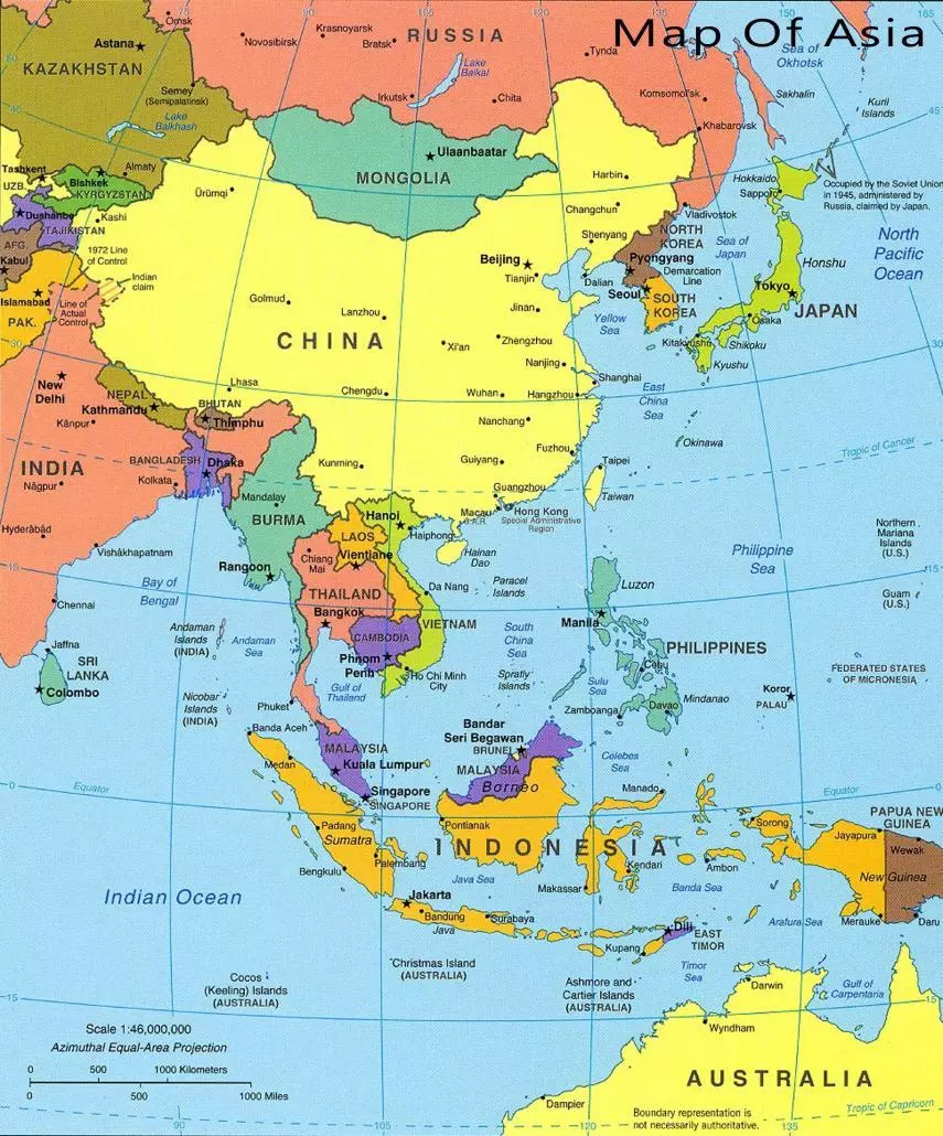 Map Of Asia