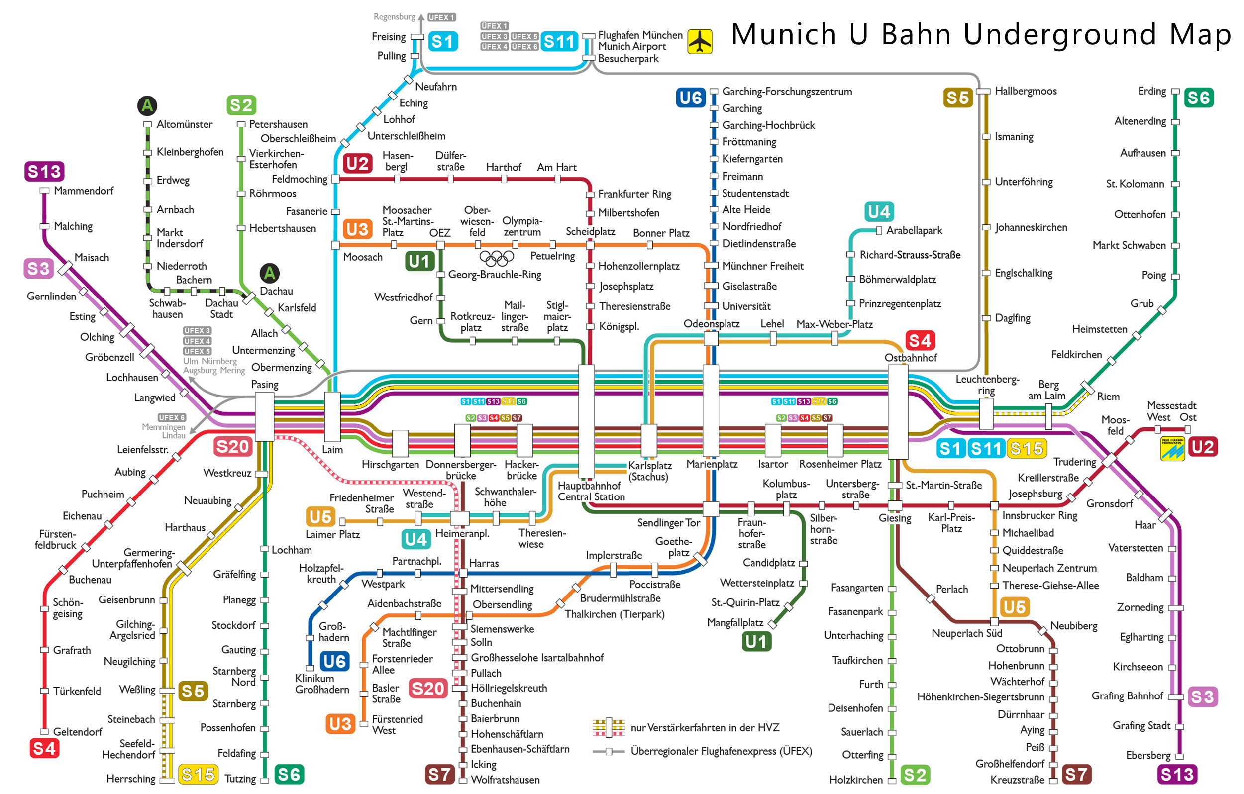 München Munich U Bahn Map & Rings | Chameleon Web Services