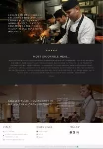 Cielo Birmingham Italian Restaurant Website