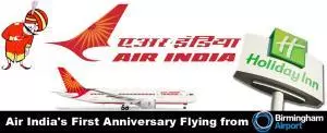 Air India’s First Anniversary flying from Birmingham Airport