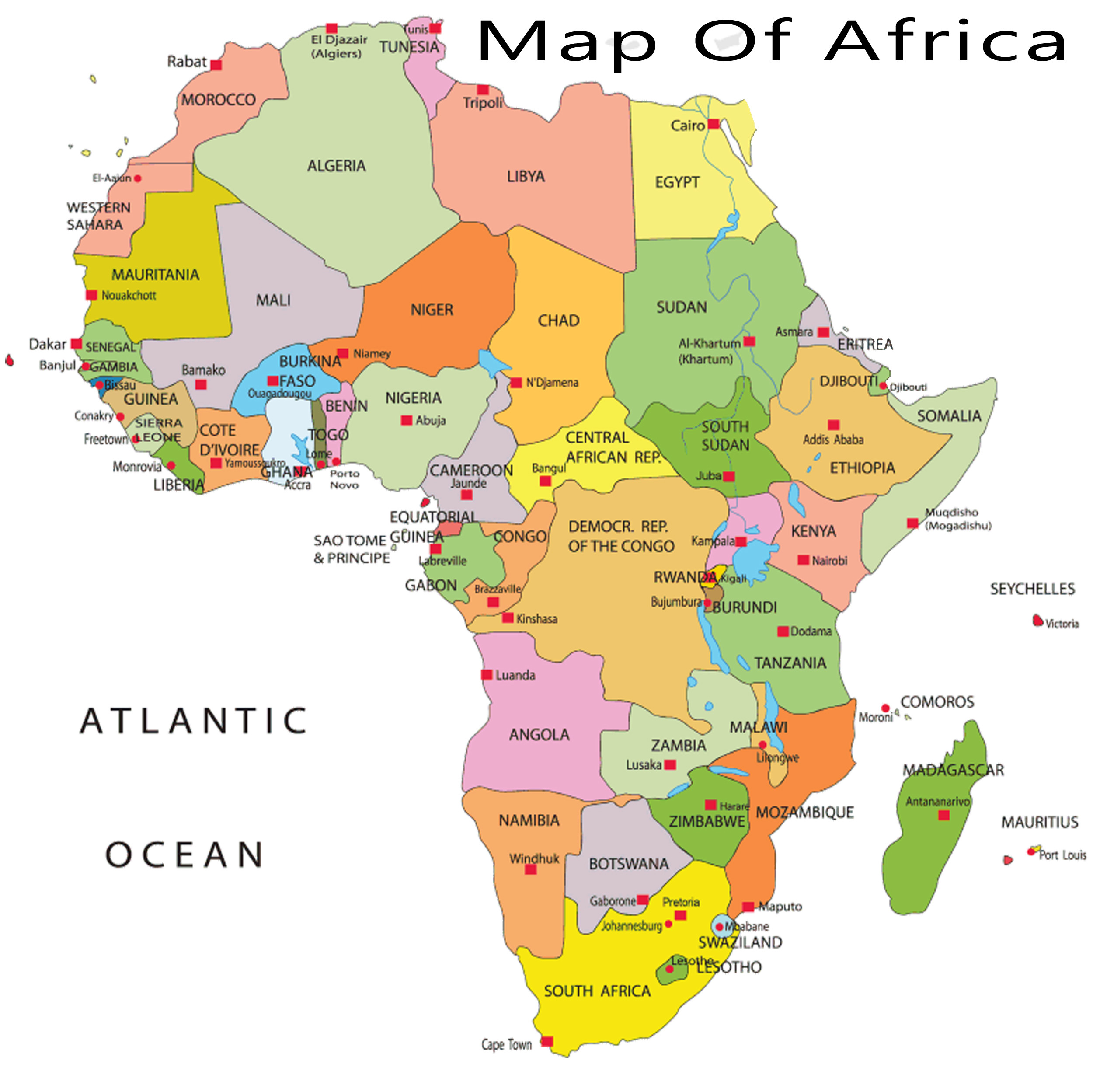 Printable Maps Of Africa - Printable Word Searches