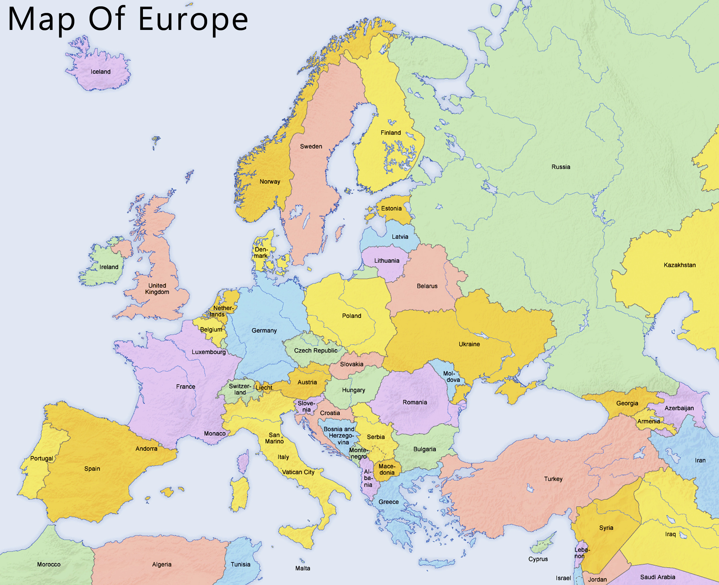 Map Of Europe | Chameleon Web Services