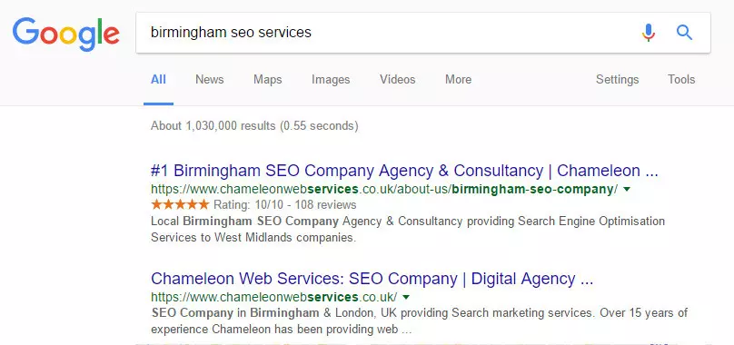 Birmingham SEO Services Google Search