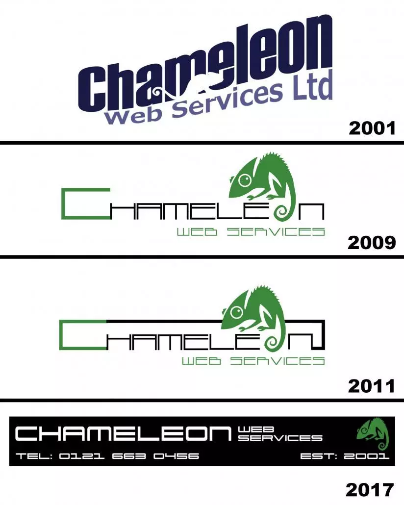 Chameleon Web Services logo history