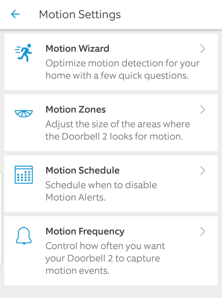 Ring Video Doorbell 2 Motion Settings