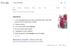 Google RankBrain Berry Smoothie