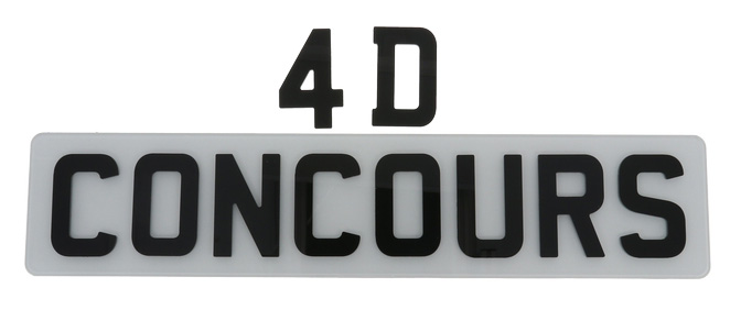 4D Number Plate